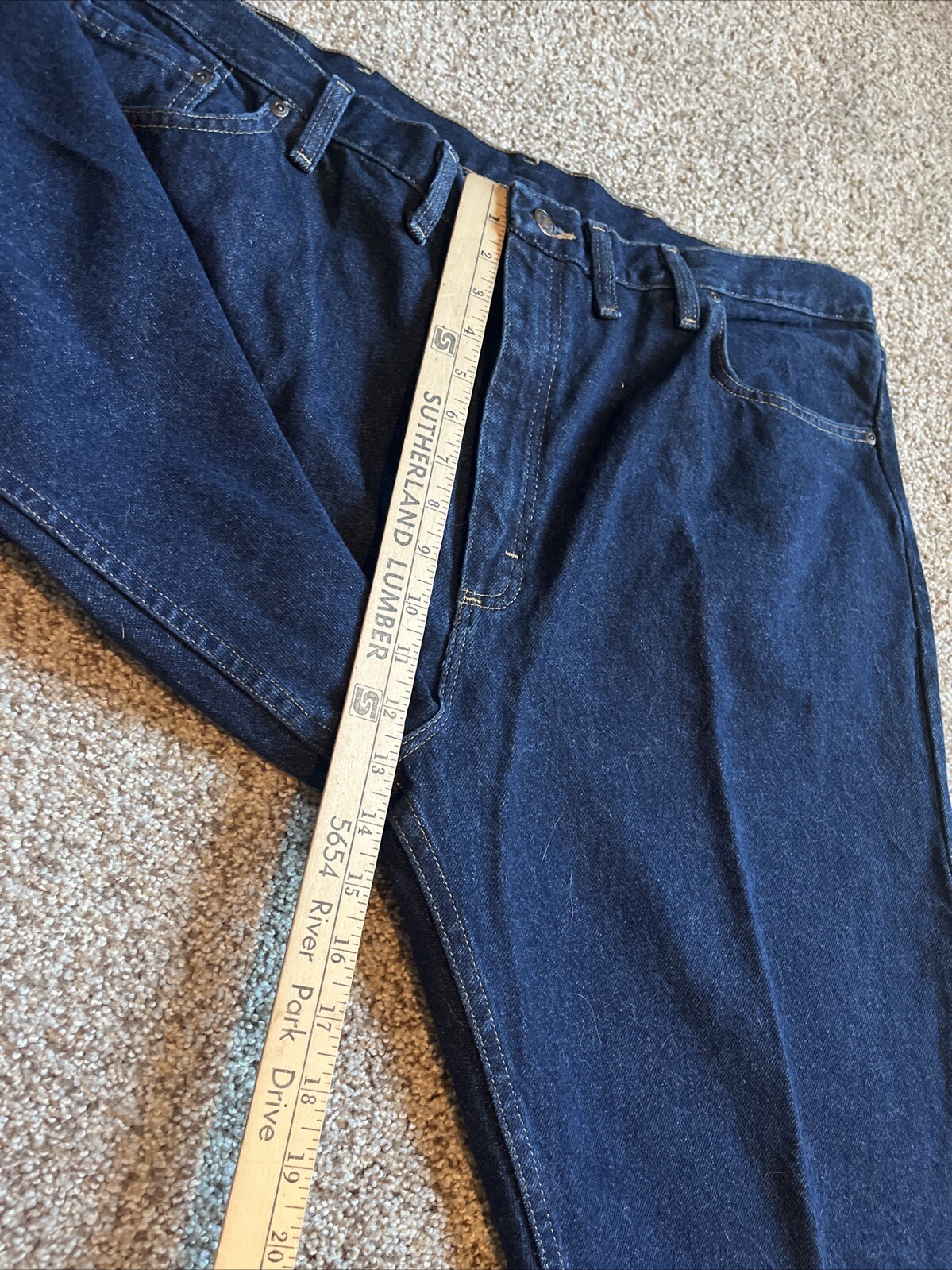 Wrangler Men's Five Star Relaxed Fit Jeans 44x30 Actual 42 X 25 100% Cotton New - View 8