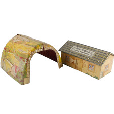 Marx Vintage Roy Rogers Double R Bar Ranch 11 x 5 x 6 Painted Tin Barn