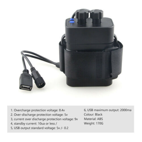 Wasserdicht 8,4 V USB DC 4/6x Akku Aufbewahrungsbox Laden für Fahrrad LED Licht - Bild 4 von 14