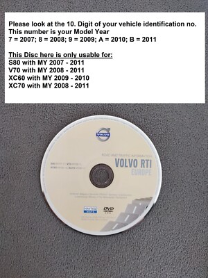 DVD Navigation VOLVO RTI DEUTSCHLAND FRANCE BENELUX 2012 S80 V70 XC60 XC70