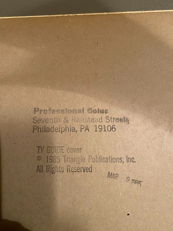 Angela Lansbury TV Guide Cover Portrait 11" x 14" 1985 eBay