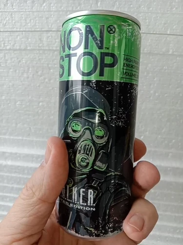 NON STOP S.T.A.L.K.E.R. GREEN Energy Drink  EMPTY Can 250ml Ukraine 2025 Collect - Video 1 of 1