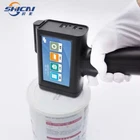 Handheld inkjet printer prints expiration date text barcode batch number