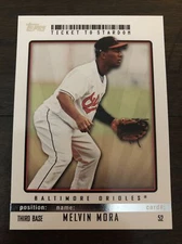 Melvin Mora 2009 Topps Ticket To Stardom Orioles #52  *A653*
