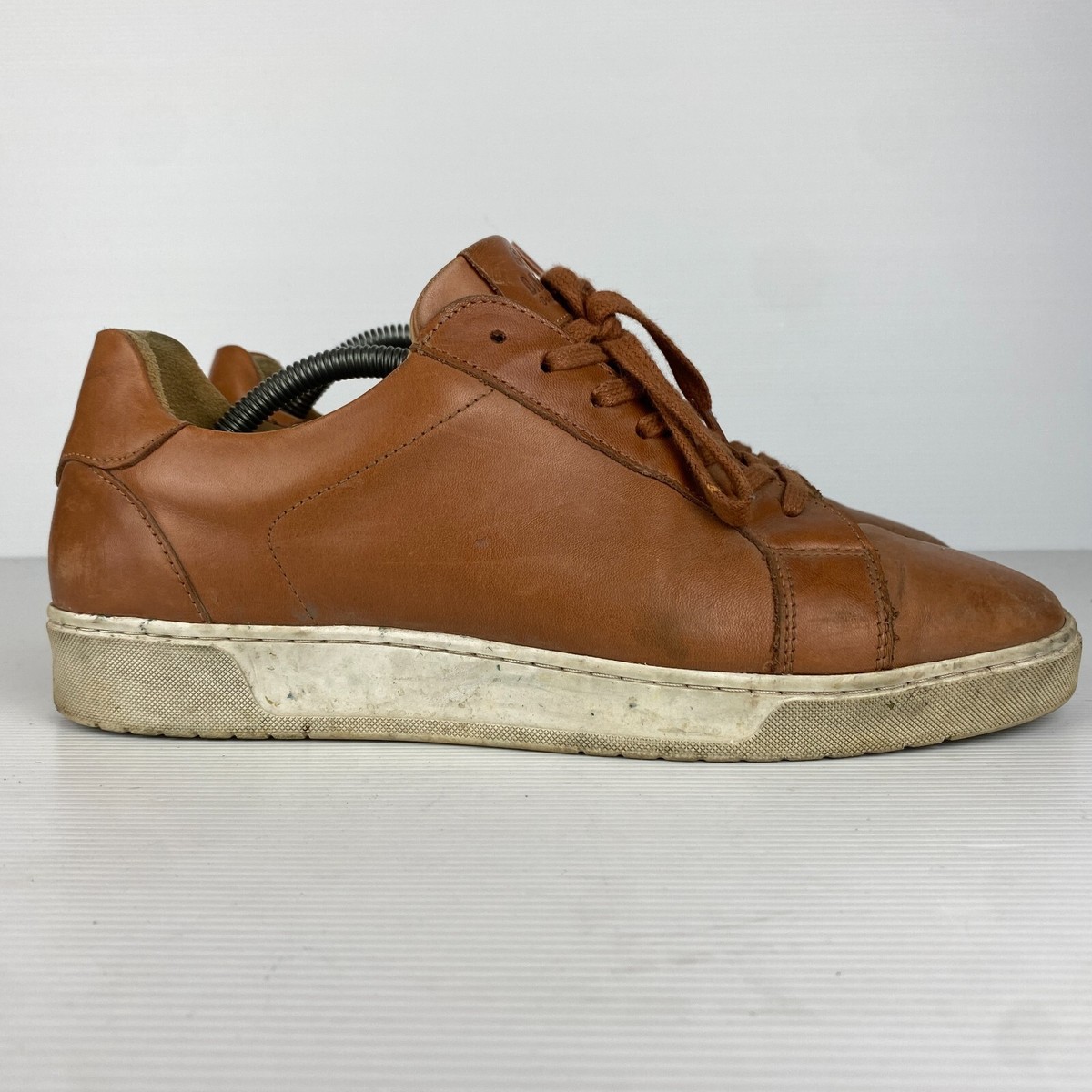 Bared Shoes Mens 42 Tan Brown Strontium Cognac Leather Natural