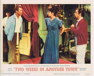 TWO WEEKS IN ANOTHER TOWN Original Lobby Card 7 Edward G. Robinson Kirk Douglas