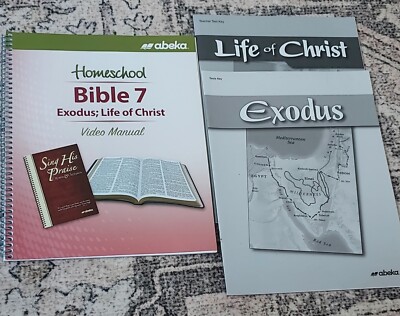 Abeka Grade 7 Bible Video Manual Teqcher Test Keys NEW Exodus Life Of ...