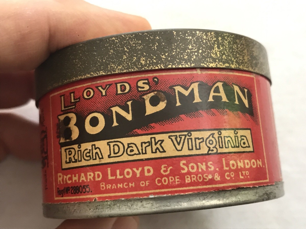 lloyd tobacco LLOYD'S BONDMAN Rich Dark Virginia Vintage Empty Tobacco Tin, London