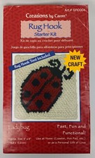 Creations by Caron Ladybug Rug Hook Starter Kit Tool Included 6"x6" Open Box