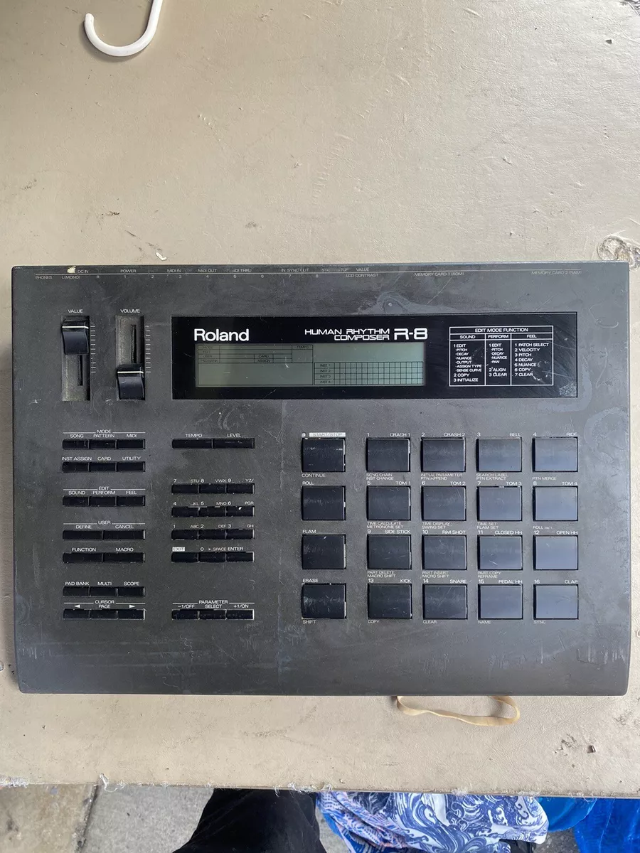 Roland R-8 Human Rhythm Composer Black Drum Machine *UNTESTED* | eBay