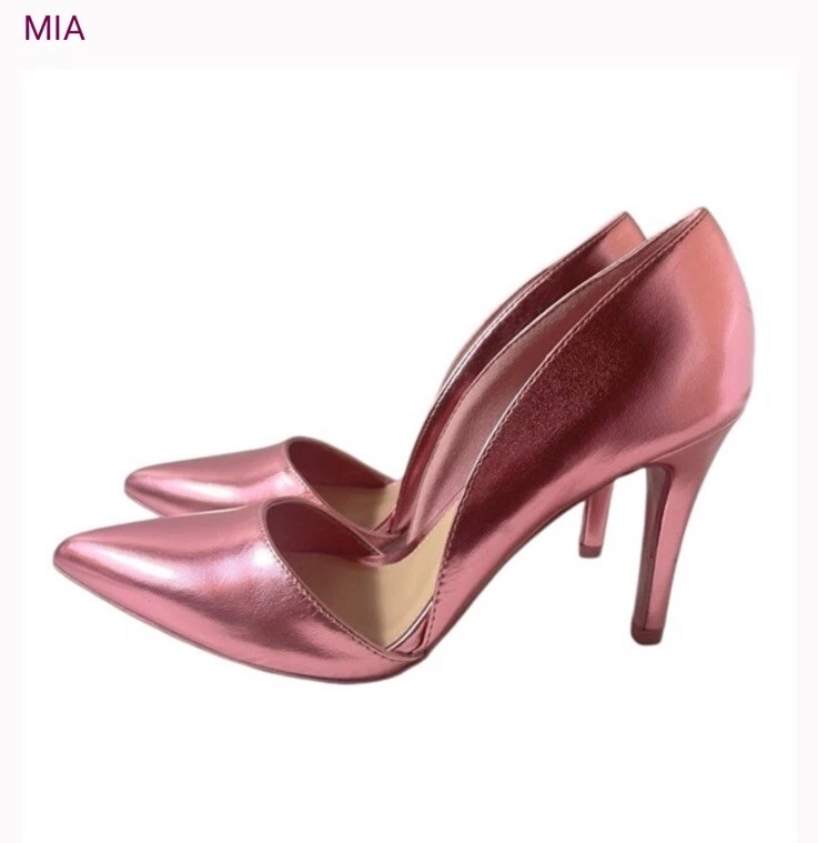 Mia Cia Metálico Rosa Puntera Punta Clásico Tacón de Bomba, Talla 9M Precio de Venta sugerido por el fabricante $100 Foto 4 de 4