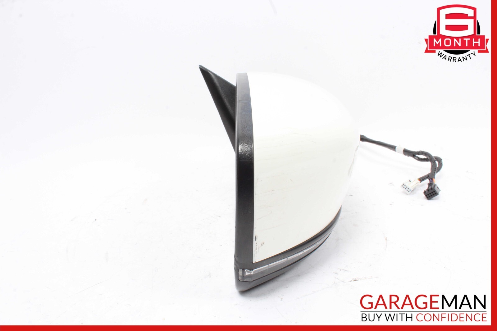 14-17 Maserati Ghibli Front Right Side Mirror Door Rear View White/Black OEM