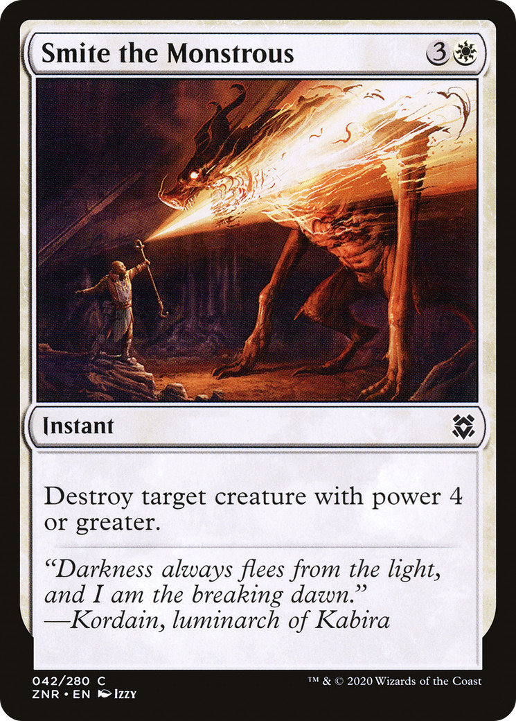 x4 Smite the Monstrous ZNR MTG Zendikar Rising 42/280 COMMON M/NM 4x