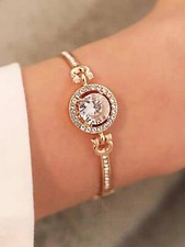 Bracciale Braccialetto con strass e brillantini coloro oro elegante