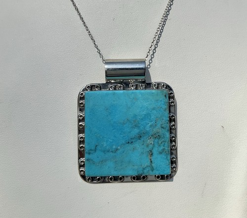 Set orecchini pendenti fine Jay King DTR quadrati turchese argento sterling - Foto 2 di 8