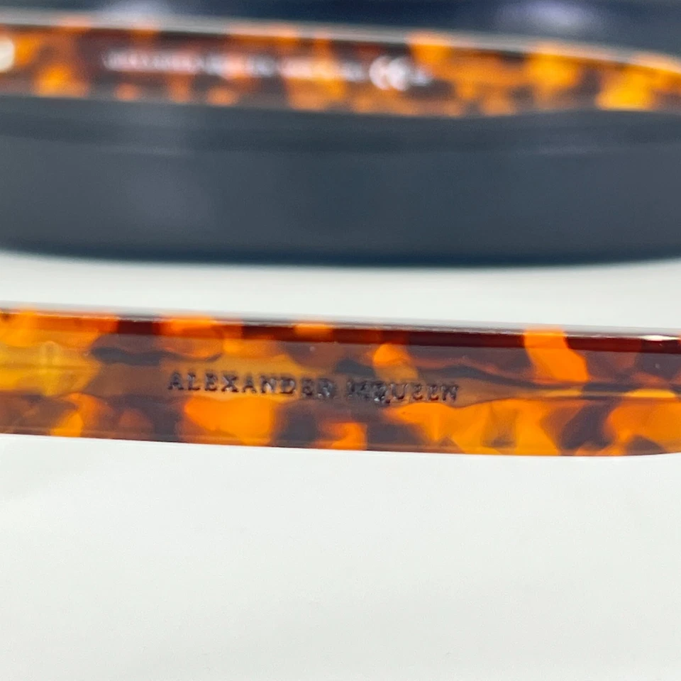 Alexander McQueen Eyeglasses AMQ4257 8SO Gold Brown Full Rim Frame 53[]17 140 mm - Image 4 of 4