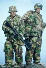 1/35 Resin Figure Model Kit 2 Modern US Soldiers Marines Iraq War Army Unpainted