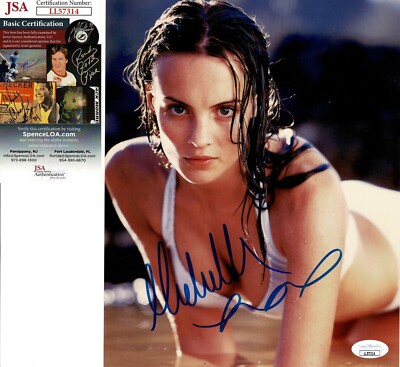 MICHELLE BEHENNAH SUPER MODEL SIGNED 8x10 PHOTO JSA COA 