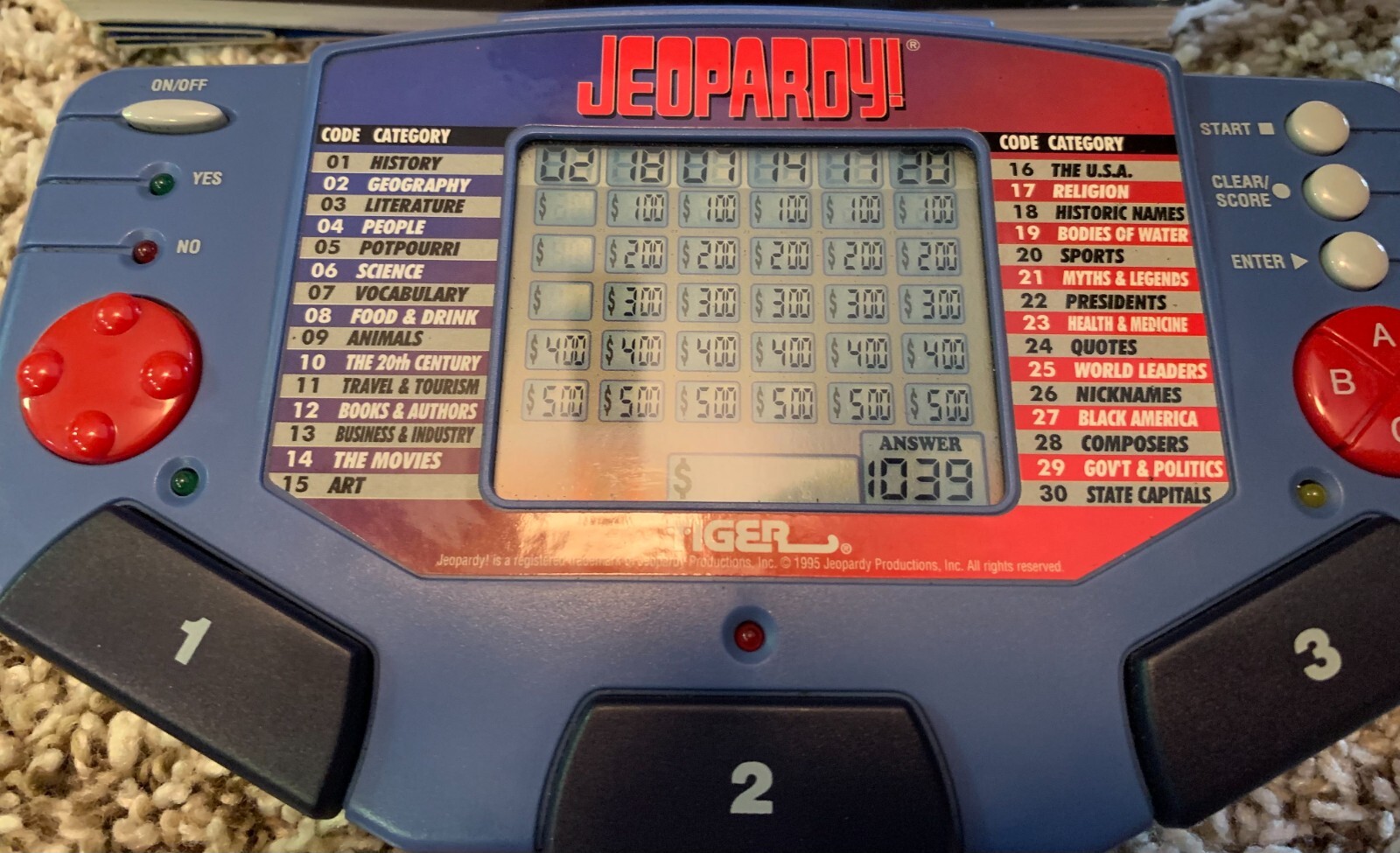 Vintage Electronic Game Jeopardy (1995) eBay