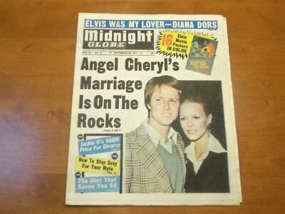 1977 SEP 20 MIDNIGHT GLOBE NEWSPAPER - ELVIS WAS MY LOVER - DIANA DORS - NP 4732