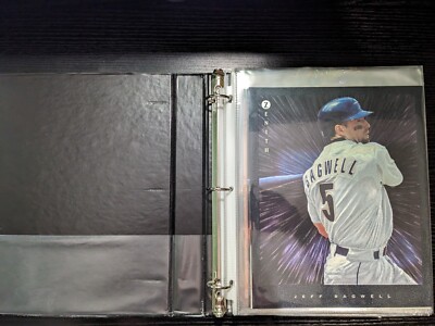 1997 Pinnacle Zenith Jumbo Insert 8x10 Lot of 9 Dufex & 9 Base w Binder  