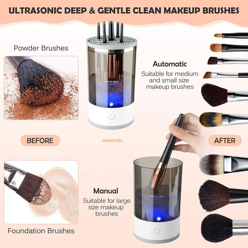 Electric Makeup Brush Cleaner & Dryer Machine Automatic Brush Fast