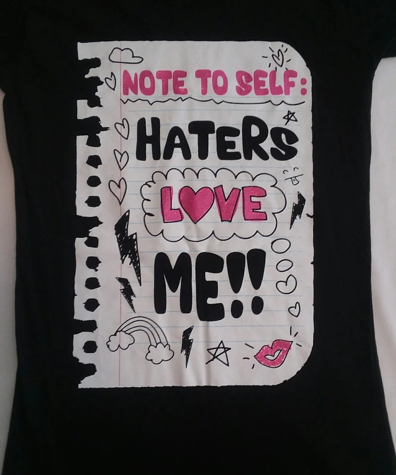 Camiseta negra híbrida para niñas talla L Foto 2 de 3