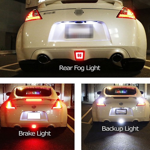 Cuarta luz de freno trasera LED ahumado lámpara antiniebla para Nissan 370Z 2009-2020 - Imagen 6 de 6