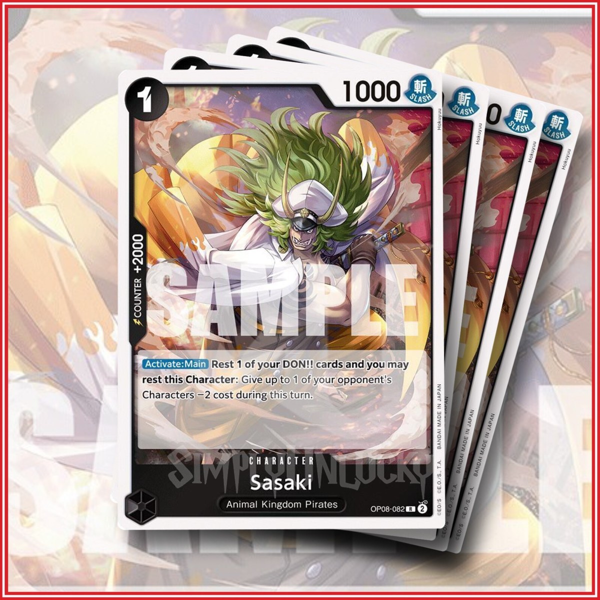 ONE PIECE TCG: Sasaki OP08-082 x4 | Rare Two Legends | eBay
