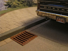 Gulli Gullideckel Schachtdeckel eckig RC LKW Panzer Diorama Deko Zubehör 1/16