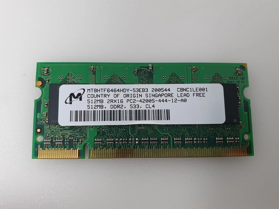 Dell Inspiron 1300 PP21L RAM Memory 512MB DDR2 PC2-4200S Micron MT8HTF6464HDY - Image 3 of 4