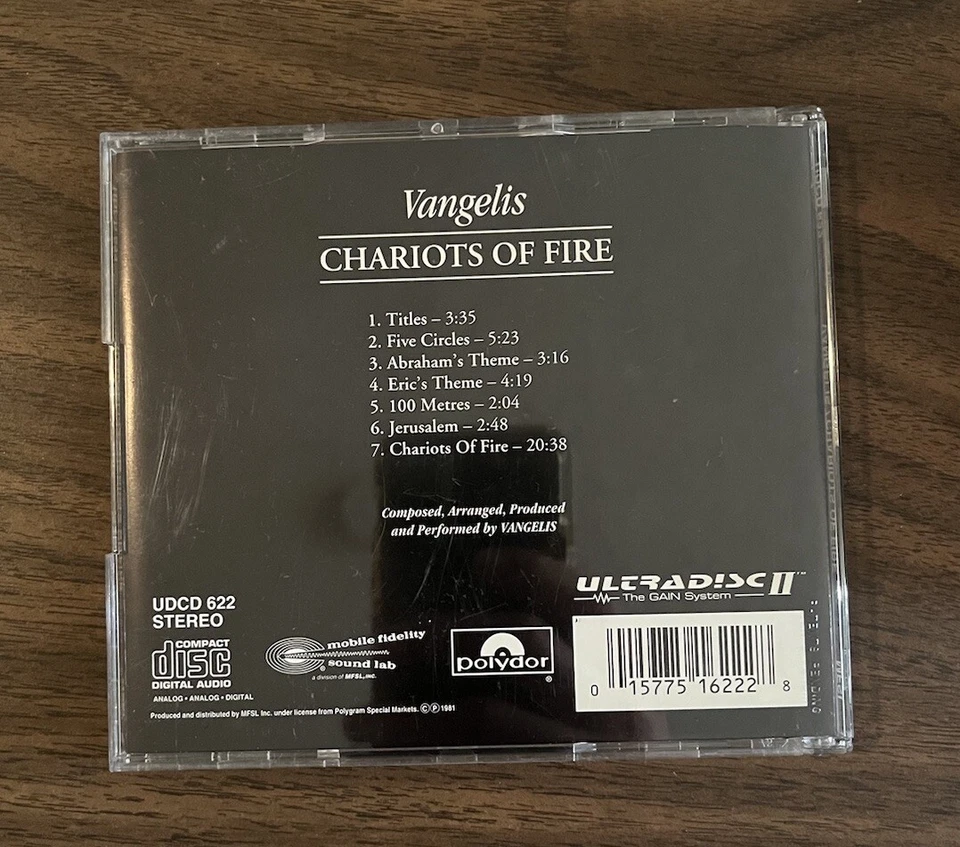 Vangelis Chariots Of Fire Mfsl Gold Disc Mobile Fidelity Master Recording Foto 2 de 3