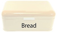 Chef Vida Steel Curved Bread Bin, Metal, Cream Chef Vida Steel Curved Bread Bin, Metal, Cream