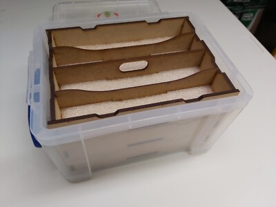 Lasergeschnittene Spur N Modelleisenbahn Lagerschalen x 3 in 3l Box Lagerbox