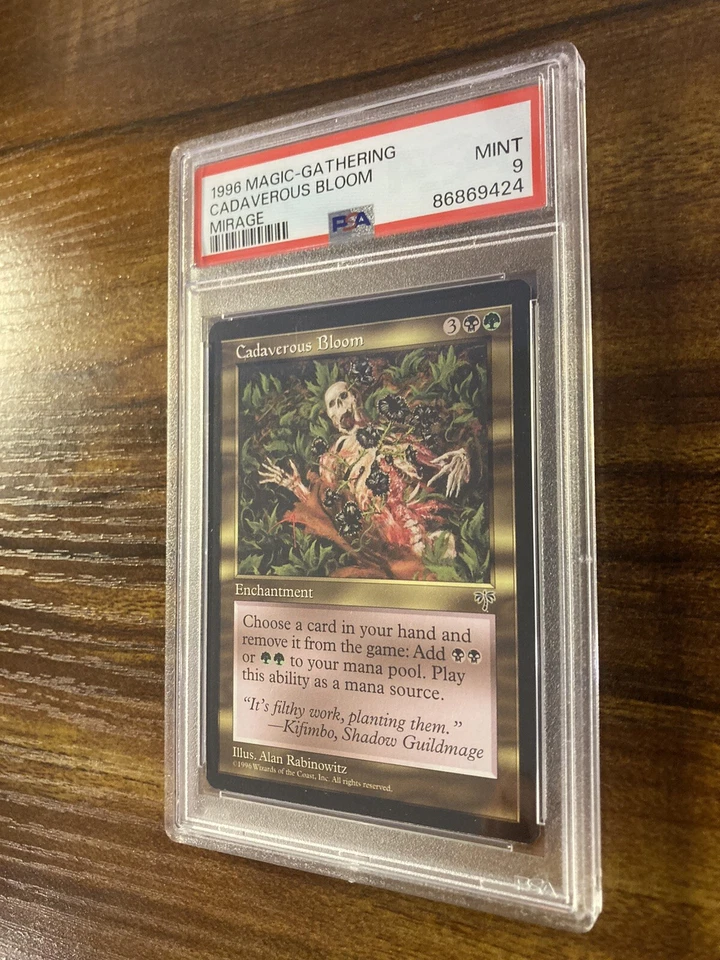 MTG💐CADAVEROUS BLOOM💐Mirage PSA 9 MINT RARE Enchantment 1996 RESERVE LIST - Image 4 of 4