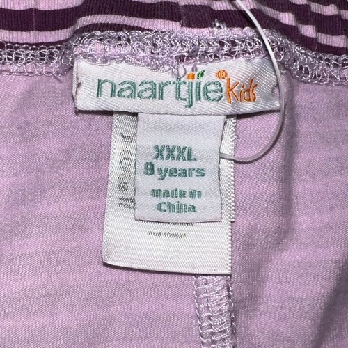 Naartjie Kids Girls Vintage XXXL 9 Years Purple Pink Stripe Leggings - Picture 6 of 7