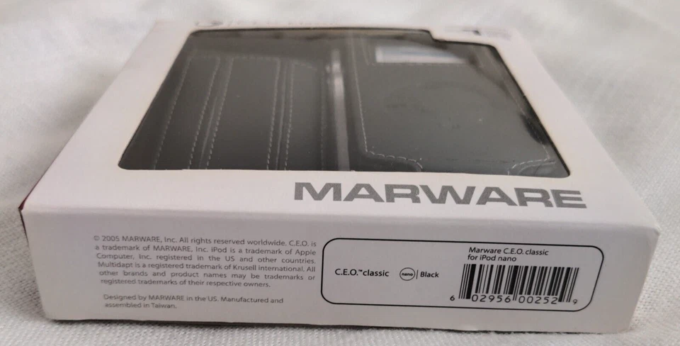 NIB Marware CEO Classic iPod Nano Leather Case 2 Lids Pocket Belt Clip $30 NEW - Image 3 of 4