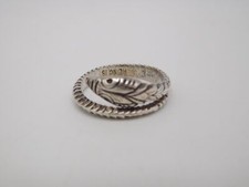 SWEET VINTAGE STERLING SILVER FIGURAL COILED SNAKE SERPENT RING