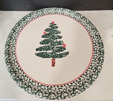 FURIO Home Italy VTG 12 " Sponge Christmas Tree Large Plate Serving Platter