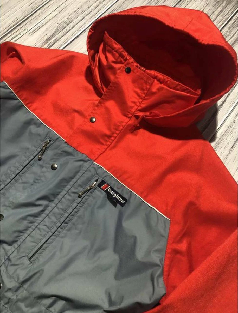 Vintage Berghaus Jacket Gore-Tex 90s Red Grey Mens Size M | eBay