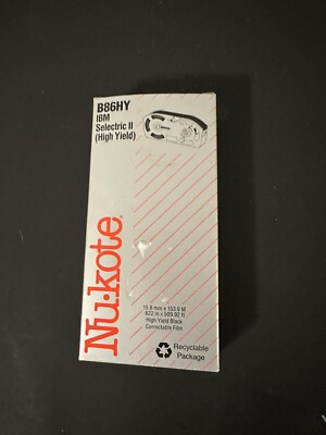 NIB NuKote B86HY - IBM Selectric II Typewriter High Yield Correctable Ribbon 