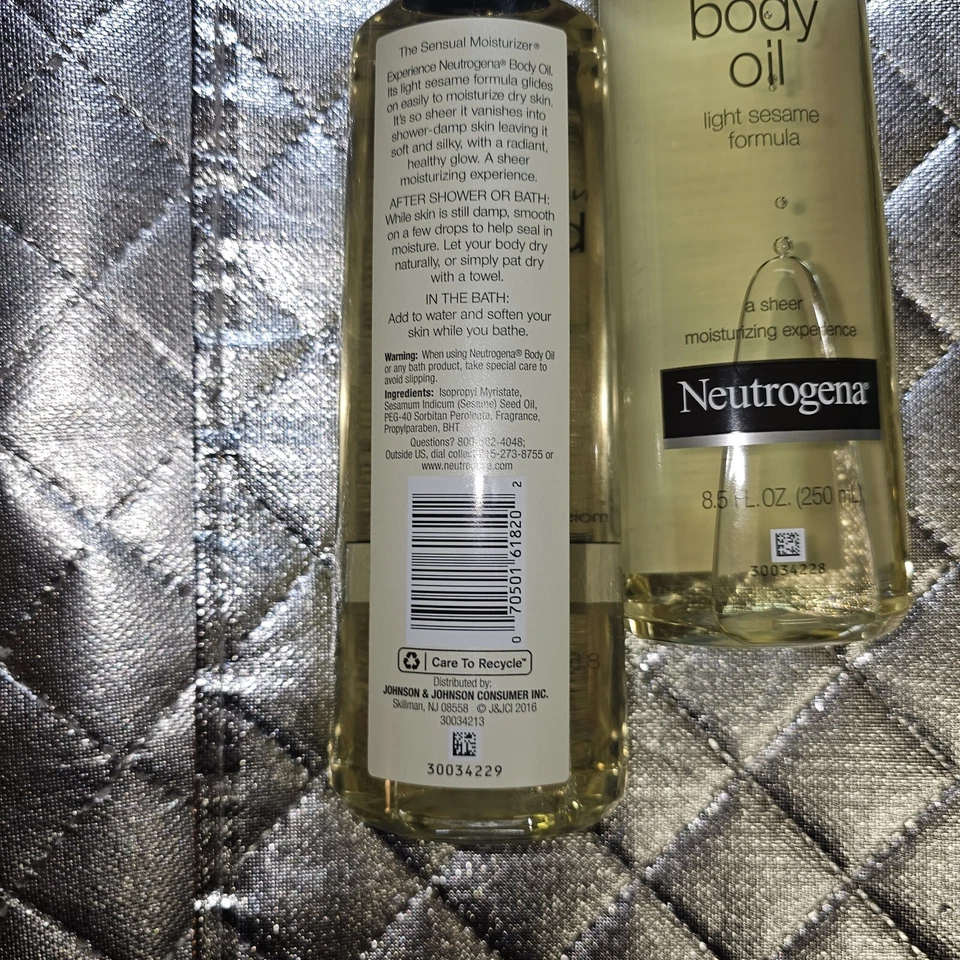 Neutrogena Light Sesame Formula Aceite Corporal, 8.5 fl oz Lote de 2 Foto 2 de 2