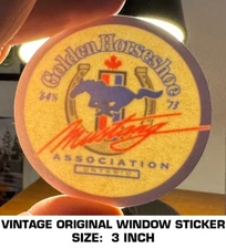 GOLDEN HORSESHOE MUSTANG ASSOCIATION - VINTAGE ORIGINAL WINDOW DECAL STICKER