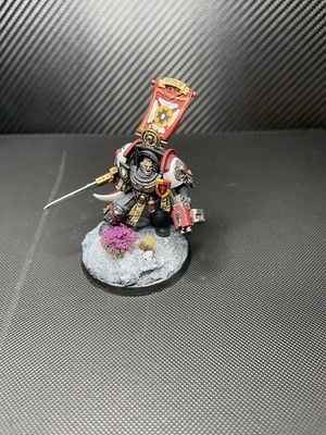 Warhammer 40K Black Templars Terminator Captain Painted Magnetized Base