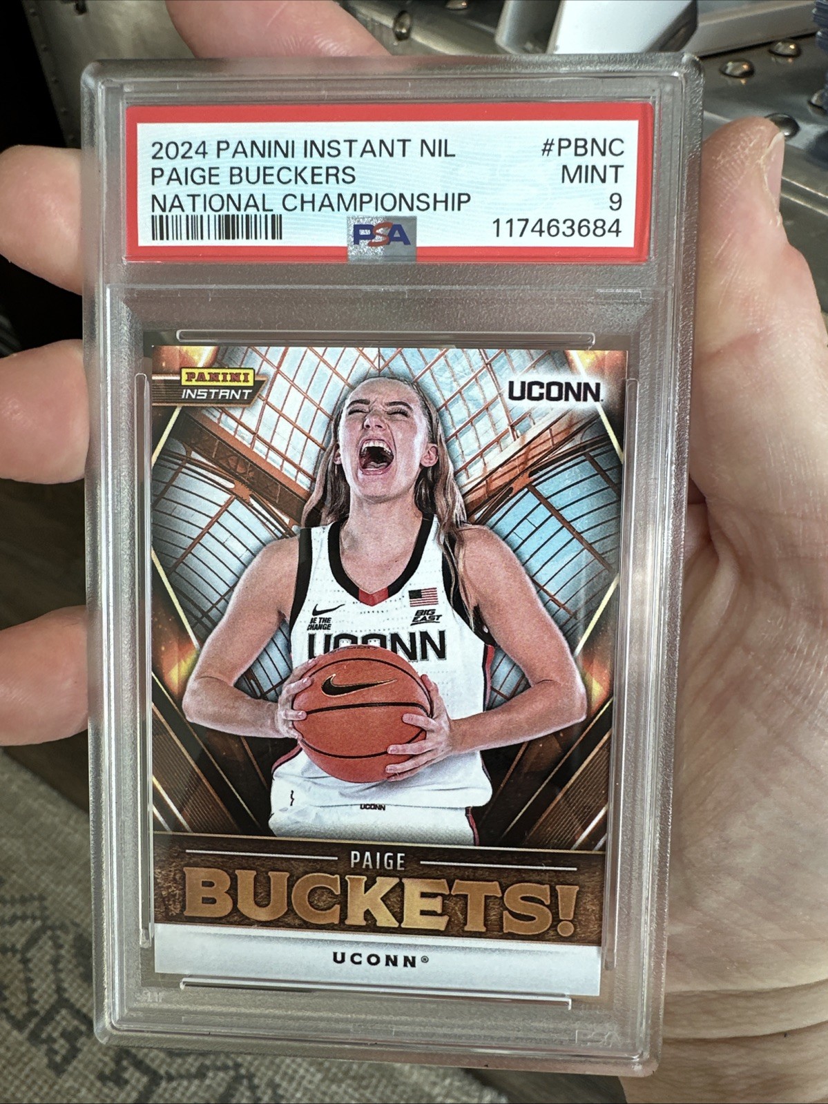 2024 PANINI INSTANT NIL PAIGE BUECKERS /3383 NATIONAL CHAMPIONSHIP PSA 9 view 2