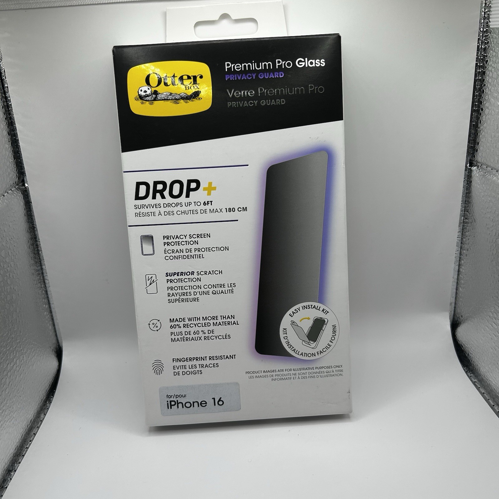 OtterBox Premium Pro Privacy Glass Screen Protector – iPhone 16 – New Sealed