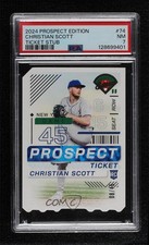 2024 Panini Prospect Edition Ticket Stub 8/45 Christian Scott #74 PSA 7 8d2