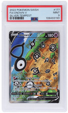 2022 Pokemon Sword and Shield Silver Tempest Unown V #177 PSA 9