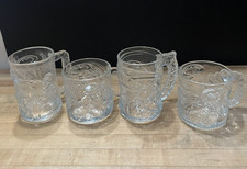 VTG Batman Forever 1995 McDonalds Embossed Collector Set of 4 Mugs