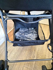 Grey/Black Single Pushchair Stroller Folding Sun Canopy Basket and a raincover